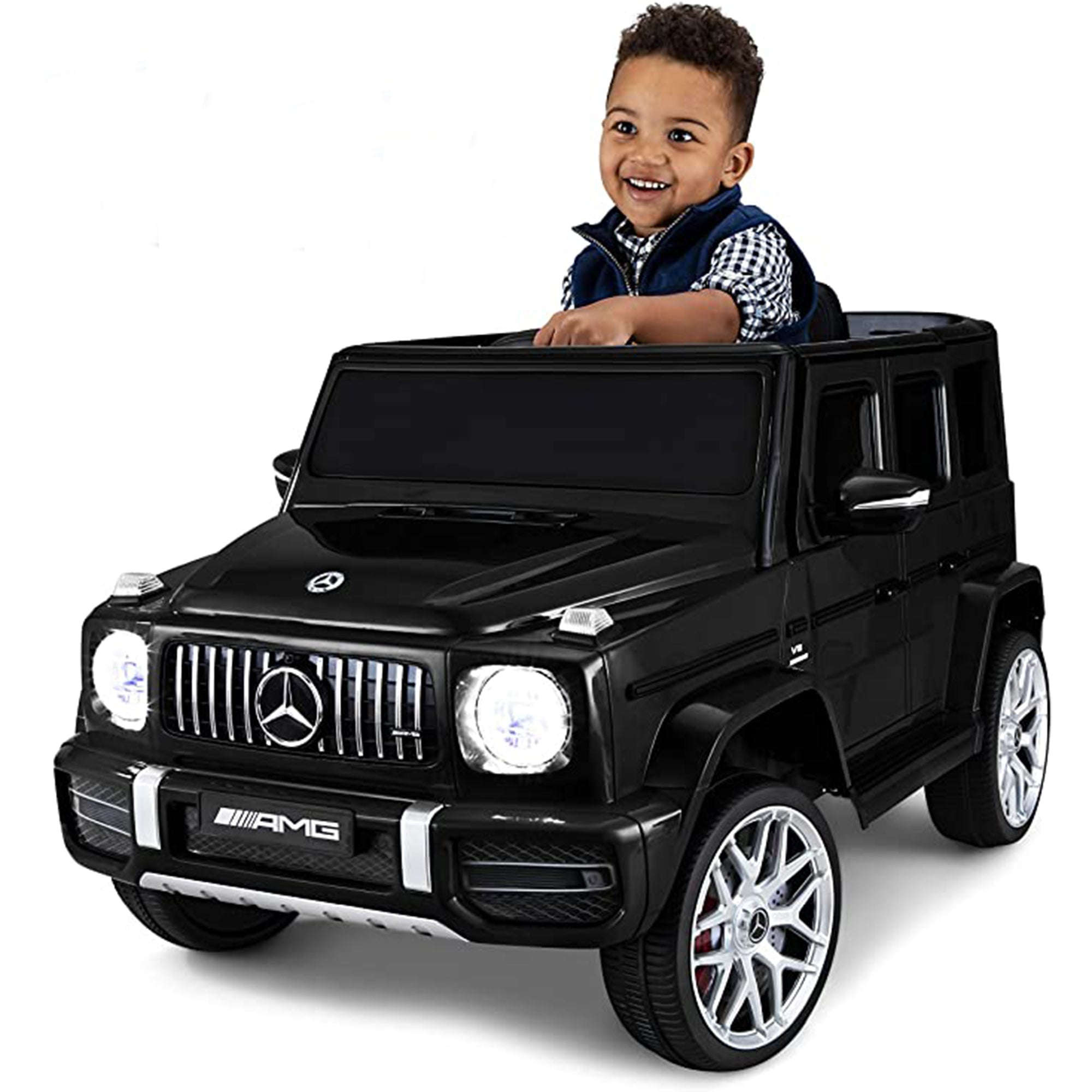 Licensed Mercedes Benz AMG G63 S306 12V Kids Ride On Car G Wagon Black Zoom Buggeez Inc