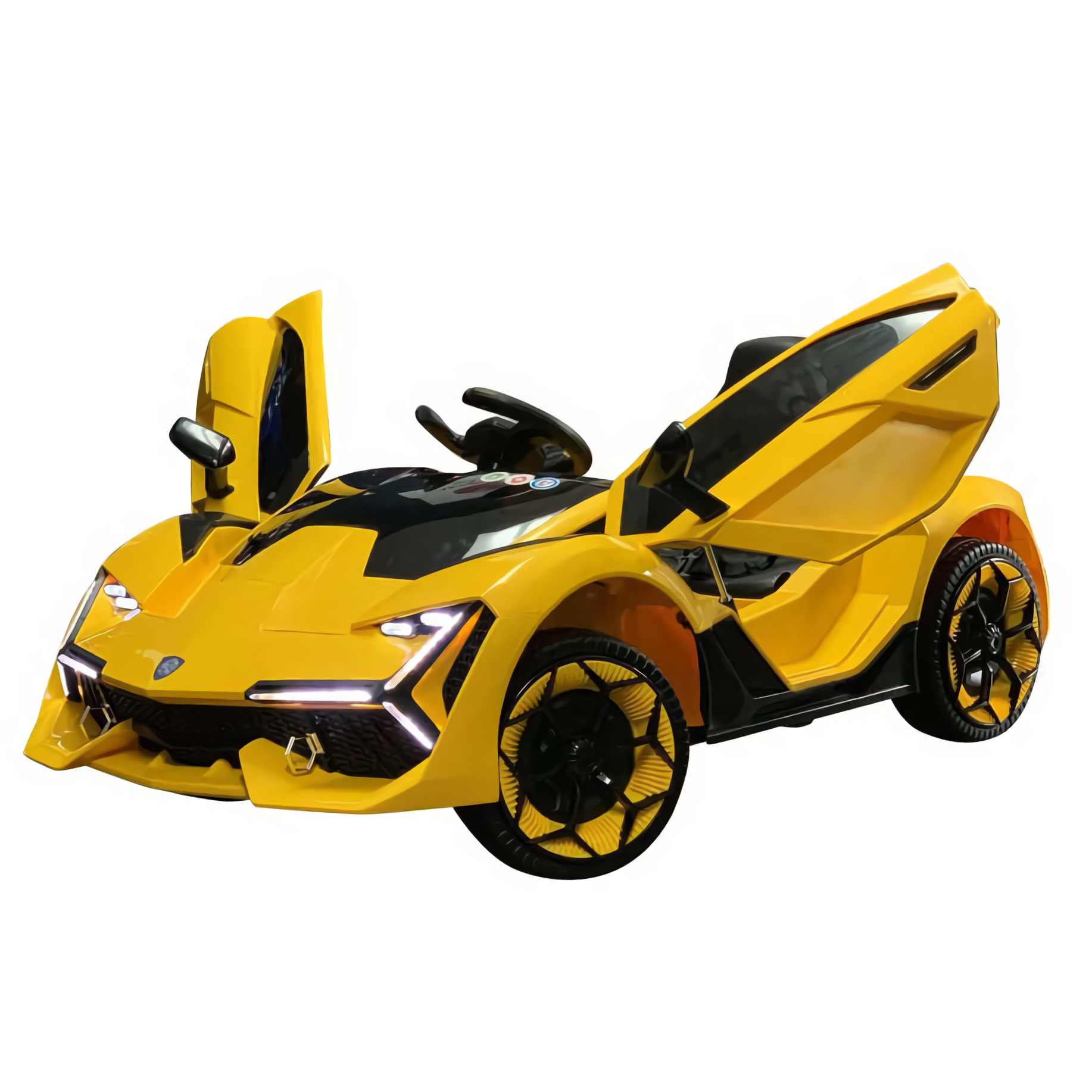 2024 Lamborghini Style NEL-603 12V One Seater Kids Ride On Car Yellow